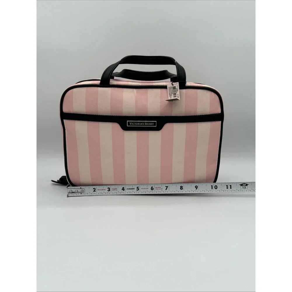 Victoria's Secret Hanging Cosmetics Bag,Heritage Stripes Pink Travel Case NEW - Picture 12 of 15